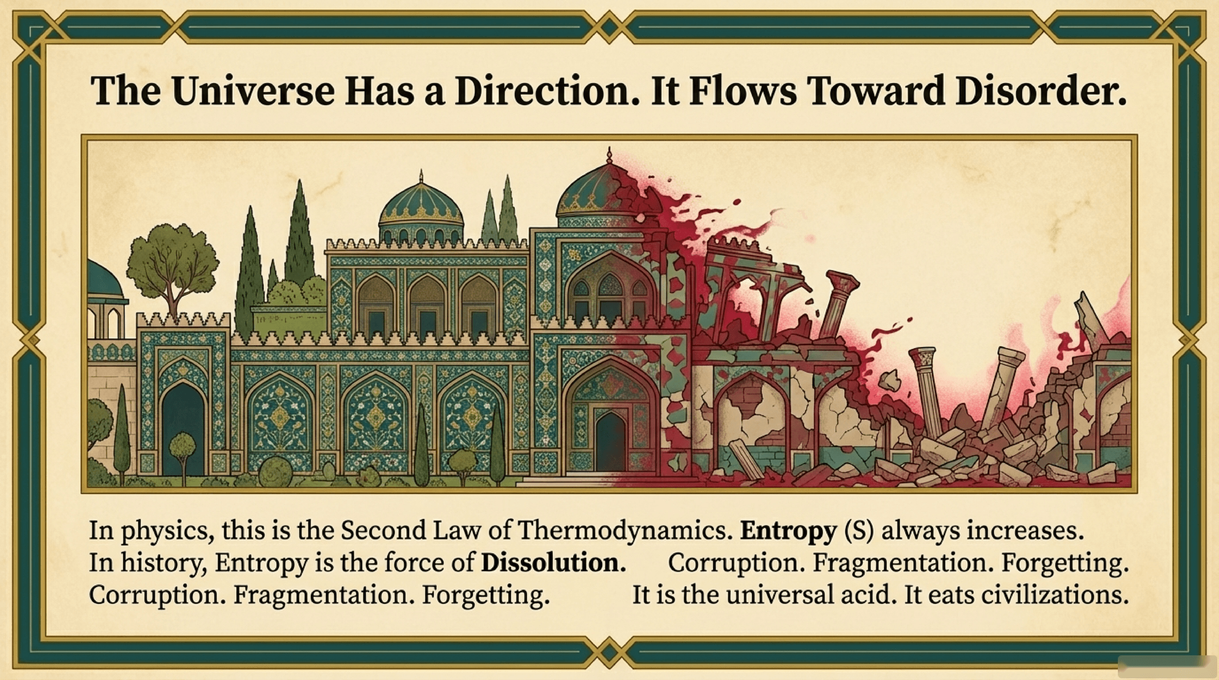 The Universe Flows Toward Disorder