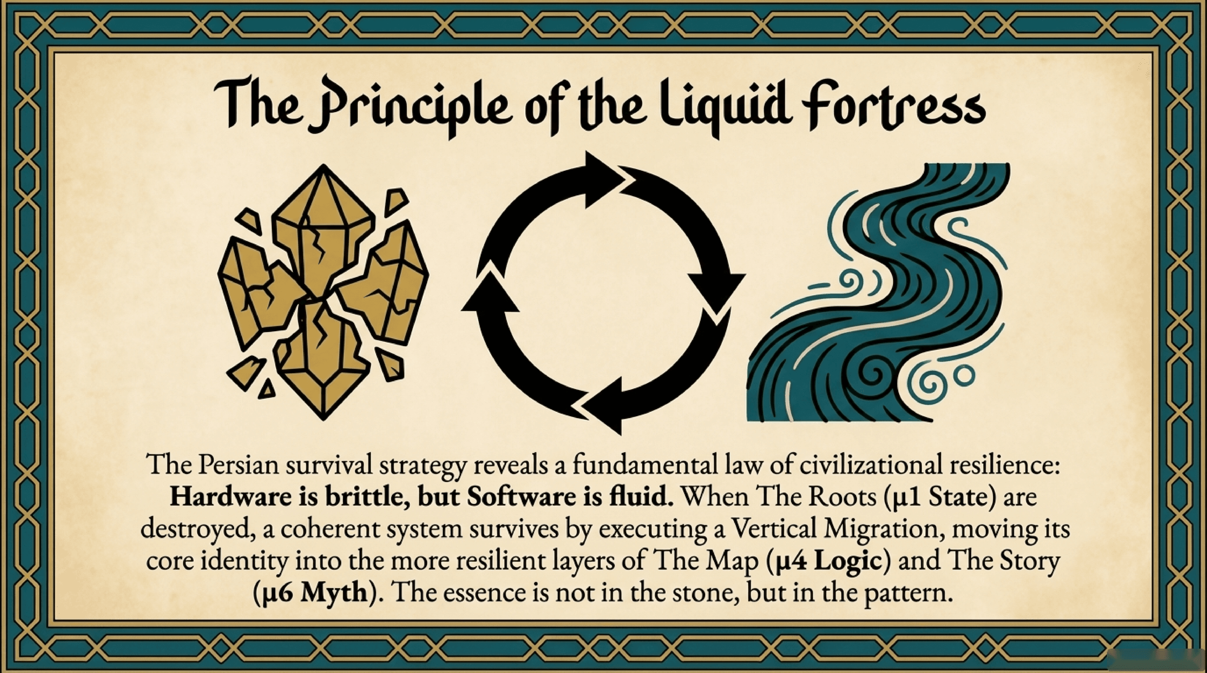 Principle of the Liquid Fortress