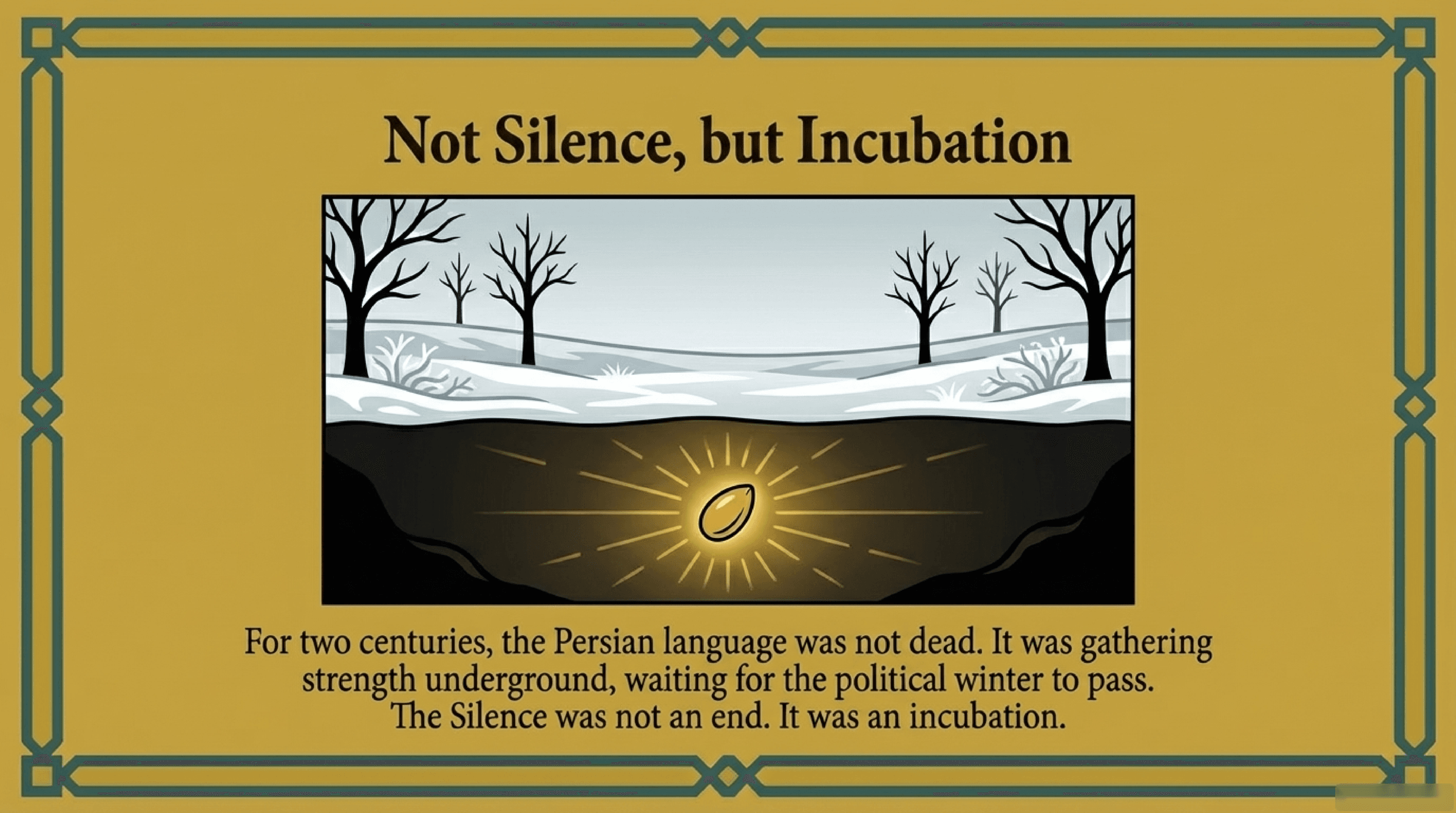 Not Silence, but Incubation