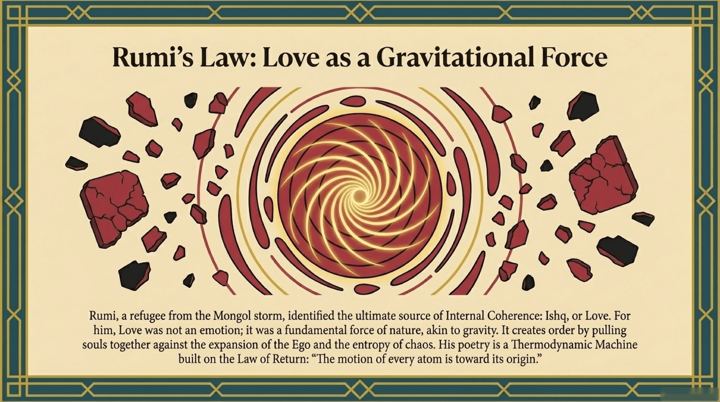 Rumi's Law: Love as Gravitational Force